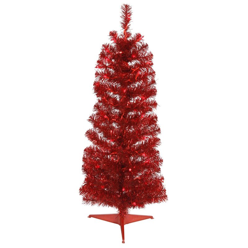 Vickerman Red Pencil Artificial Christmas Tree, 1 of 3