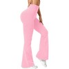 BABYYER Women Ribbed Flare Leggings, High Waist Stretchy Yoga Pants, Lightweight Workout Fitness Trousers - 2 of 4