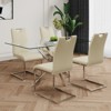 NicBex Modern Dining Chairs with Faux Leather Padded Seat,Armless Chairs with Chrome Metal Legs for Kitchen,Living Room - 2 of 4