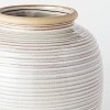 11" Ceramic Ribbed Vase Gray - Threshold™ designed with Studio McGee - image 3 of 4