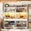 Aheaplus 71" Farmhouse Kitchen Storage shelf with Hutch, Pantry Cabinet with Drawers and Adjustable Shelves - 4 of 4
