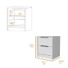 NicBex Nightstand with 2 Drawers,Modern Bedside Table with Unique Design,Side Table for Bedroom,Living Room - 3 of 4