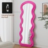 NicBex Flannel Full Length Wall Mirror for Bedroom,Wave Floor Mirror with Stand,Full Body Mirror for Living Room,Cloakroom - 2 of 4