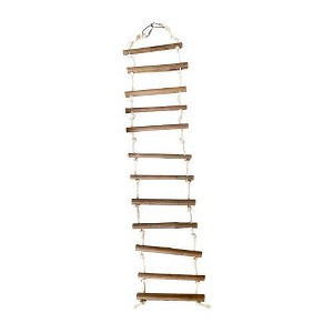 A&E Cage Company Happy Beaks Large Wood Rope Ladder Bird Plush Toy - 1 of 1