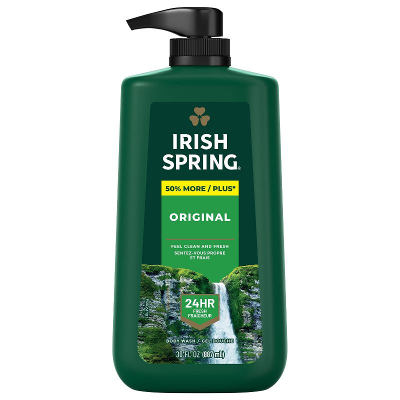 Irish Spring Original Clean Body Wash for Men - 30 fl oz Pump, 1 of 11