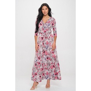WEST K Women's Grace Faux-Wrap Maxi Dress with Tie Waist - 1 of 4