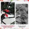 6.5FT Pre-Lit Slim Aspen Fir Artificial Christmas Tree with 350 UL Clear Lights, Realistic Pinecones & Berries, Hinged Branches, Metal Stand - 4 of 4