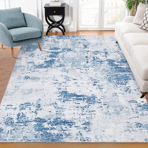 Modern Abstract Rug Machine Washable Printed Rug Soft Foldable Accent Rug for Living Room Bedroom - 1 of 4