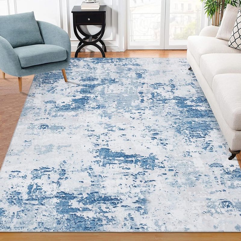 Modern Abstract Rug Machine Washable Printed Rug Soft Foldable Accent Rug for Living Room Bedroom, 1 of 8