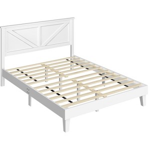 Yaheetech Farmhouse Wooden Bedframe - 1 of 4