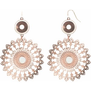 Pavilion Gift Company - Rose Gold Mandala - Mother of Pearl Earrings - Earrings - 1 of 4