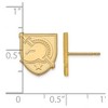 Black Bow Jewelry 14k Yellow Gold Plated Sterling Silver U.S. Military Academy Black Knights NCAA Post Earrings - 2 of 3