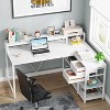 Tribesigns Reversible L-shaped Computer Desk with Drawer, Corner Desk Table with Storage Shelves and Monitor Stand for Home Office - 4 of 4
