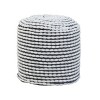 Sapphtopaz Two-Tone Ottoman with Waterproof Fabric Upholstered Cylindrical Foot Stool with Handcrafted Tufting Pouf for Living Room,Bedroom - 4 of 4