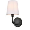 Elegant Lighting Ingrid 1 light Black and Clear Bath Sconce - 3 of 4