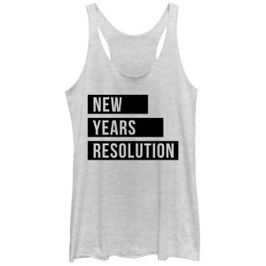 Women's CHIN UP New Years Resolution Racerback Tank Top - 1 of 3