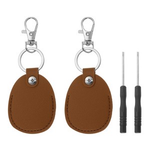 Unique Bargains Home Car Leather Metal Portable Exquisite Design Keychain 2 Pcs - 1 of 4