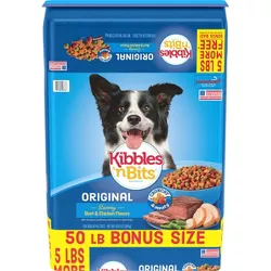 Kibbles 'n Bits Original Savory Beef & Chicken Flavors Adult Complete & Balanced Dry Dog Food - 45lbs