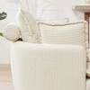 Corduroy Swivel Chair with Storage Ottoman and Back Pillow - 2 of 4