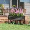 Outsunny Galvanized Raised Garden Bed, Metal Planter Box with Legs, Storage Shelf and Bed Liner - image 3 of 4