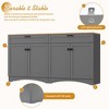 Kumasinova 63"Farmhouse TV Stand with 2 Drawers&2 Doors,Versatile Media Dresser Entertainment Center&Buffet Cabinet for TV up to 70" - 4 of 4