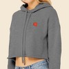 Dalix Strawberry Embroidered Fleece Cropped Hoodie Cold Fall Winter Women - 4 of 4