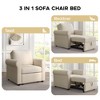 Flora 3-in-1 Multi-Function Sleeper Bed With Convertible Folding Accent Chair Adjustable Backrest Sofa Bed/Lounge Chair-Maison Boucle - 2 of 4