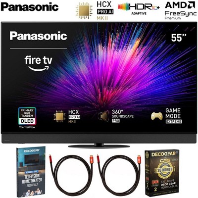 Panasonic 55 inch LED 4K Ultra HD Smart Fire TV with Extended Protection Bundle