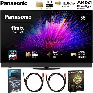 Panasonic 55 inch LED 4K Ultra HD Smart Fire TV with Extended Protection Bundle - 1 of 4