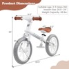 Infans 12" Balance Bike 2 Wheels Children’s Bicycle with Adjustable Seat White - 2 of 4
