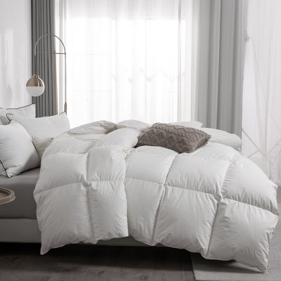 APSMILE Feather Down Comforter Soft Egyptian Cotton Cover All Season Duvet Insert Twin (68x90, White)