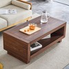 47.2*23.6*18in Modern Minimalist MDF Natural Wood-colored Rectangular Coffee Table for Living Room. - 4 of 4