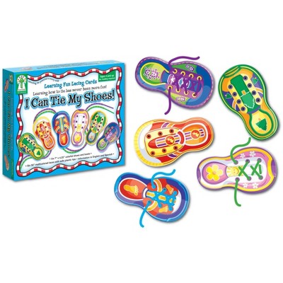 Key Education I Can Tie My Shoes! Learning Fun Lacing Card, Set of 6