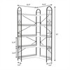 YONWAY 5 Tier Bookshelf, Industrial Style Corner Bookshelf, Thickened Iron Frame and Thickened Laminate Composition for Living Room, Bedroom, Study - 3 of 4