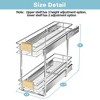 LOVMOR 2 Tier Pull Out Cabinet Organizer 5½" W x 21½" D, Slide Out Drawers with Wooden Handle, Sliding Shelves Organization - 3 of 4