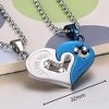 Maya's Grace Two Pieces Heart Shaped with I Love You Message Pendant and Couple Matching Necklace - 4 of 4
