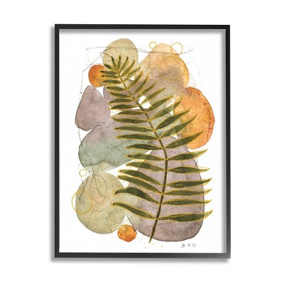 Stupell Industries Layered Fern Leaf Nature Framed Giclee Art