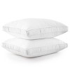 Lux Decor 2-Pack Gusseted Bed Pillows - Soft Microfiber Pillows with Durable Gusseted Edges Hypoallergenic Support Pillows for All Sleep Positions - 2 of 4