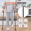 VEVOR Forearm Crutches for Adults, Folding Walking Forearm Crutches with 10-Level Height, Lightweight Aluminum with Open Cuff,1 Pair 350LBS,Black - 4 of 4