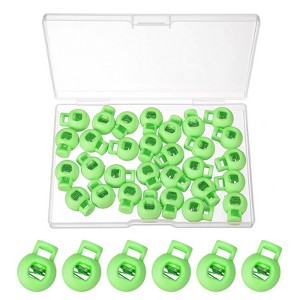 Unique Bargains Plastic Adjustable Draw String Clip Ends Spring-Loaded Buckle Round Cord Locks 30 Pcs - 1 of 3