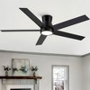 YUHAO 48 in. Indoor Modern Contemporary Plywood Blades Reversible DC Motor Low Profile Ceiling Fan with Light and Remote Control - 2 of 4