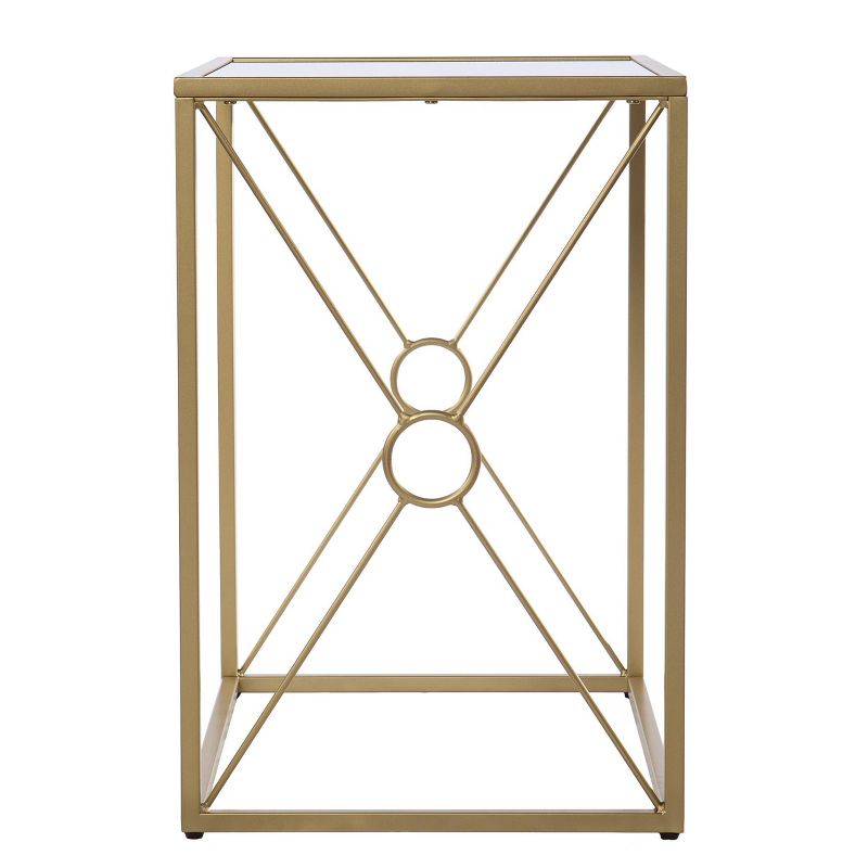 Nornew Mirror Top End Table Gold - Aiden Lane, 6 of 9