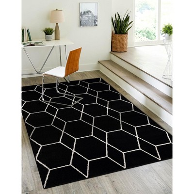Unique Loom Trellis Frieze Geometric Trellis Indoor Woven Area Rug