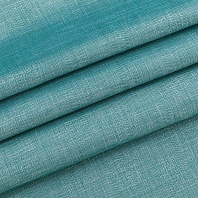 Teal Semi Sheer Voile Beaded Trim Rod Pocket Valance
