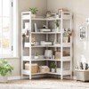 Convertible Corner Bookshelf 5-Tier, Industrial L-Shaped Bookcase with Storage Shelves for Home Office - 2 of 4