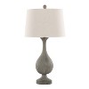 LumiSource (Set of 2) Cipolla Poly 29" Farmhouse Table Lamps with Linen Empire Shades, UL Listed - 2 of 4