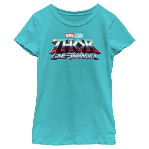 Girl's Marvel: Thor: Love and Thunder Classic Logo T-Shirt - 1 of 4