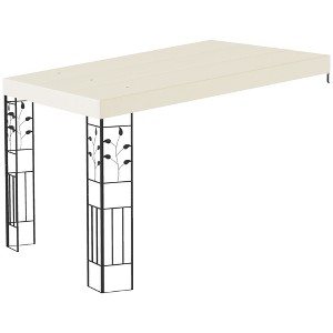 Outsunny 10' x 10' Outdoor Pergola Canopy, Metal Patio Canopy with Drainage Holes for Backyard, Garden, Porch - 1 of 4