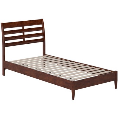 AFI Furnishings Savannah Twin XL Solid Wood Low Profile Platform Bed in Walnut