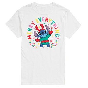 Men's - Lilo and Stitch - Merry Everything Short Sleeve Graphic T-Shirt - 1 of 4